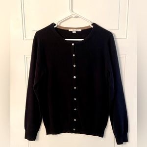 Boden Black Cashmere Cardigan Sweater Sz 12